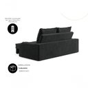 Ver imagem 4 de Sofá Santiago 2 Lugares Retrátil 150cm Preto Suede Porta Copos USB