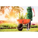 Ver imagem 4 de Carrinho de Mão Tramontina Caçamba Funda Plástica Laranja 55 L, Braço Metálico e Pneu com Câmara Tra