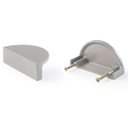 Ver imagem 1 de Kit 4 Puxador Armario Puxador Concha para Gaveta Puxadores Coloniais Armarios Comoda Cozinha: Prata