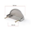 Ver imagem 2 de Kit 4 Puxador Armario Puxador Concha para Gaveta Puxadores Coloniais Armarios Comoda Cozinha: Prata