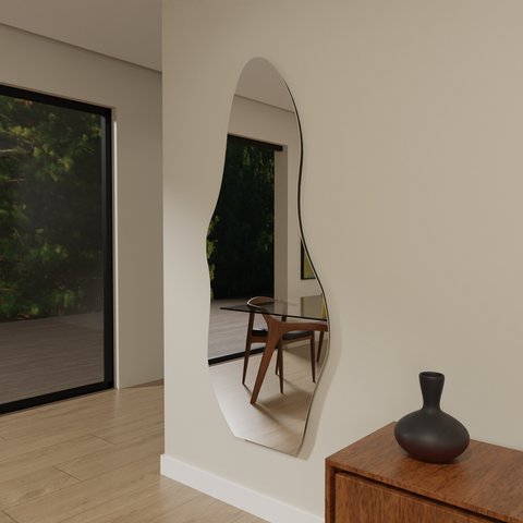 Espelho Orgânico 115cm X 60cm E15 Lançamento Luxo Quarto Sala Banheiro