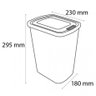 Lixeira Click com Label 9L Inox - 3