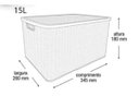 Ver imagem 3 de Organizador Rattan 15l Preto