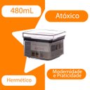 Ver imagem 4 de Pote Hermetic Lumini Quadrado 480 Ml