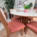 Ver imagem 3 de Conjunto Mesa de Jantar com 4 Cadeiras de Tela Freijó Off Write 100% Mdf Veronese