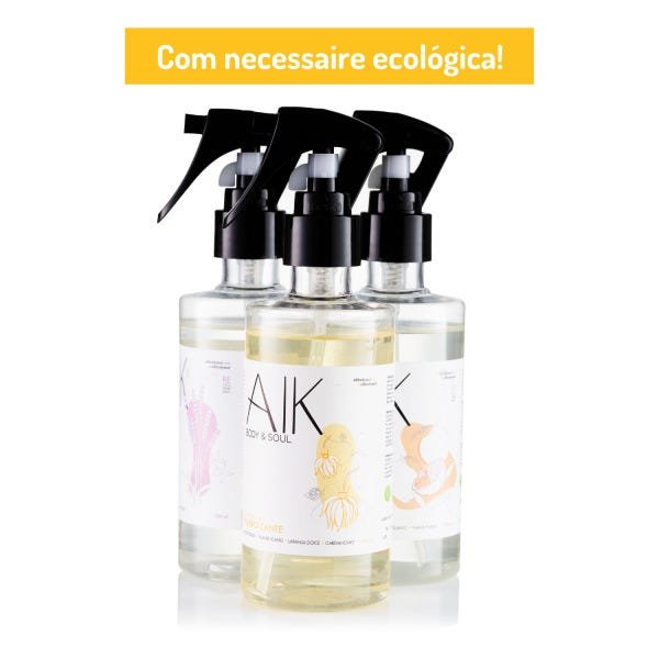 Kit Aromatizadores Ambiente 200 ml + Necessaire