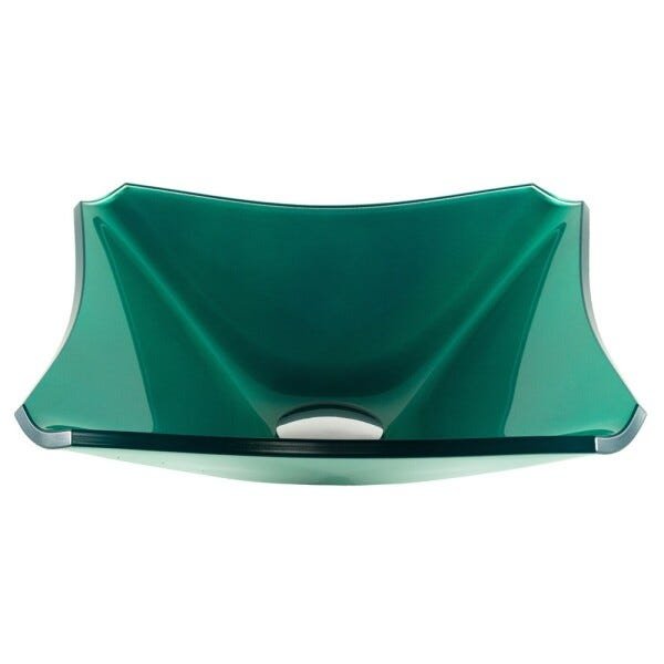 Cuba para Banheiro de Vidro Retrô 30 Cm - Verde escuro - 1