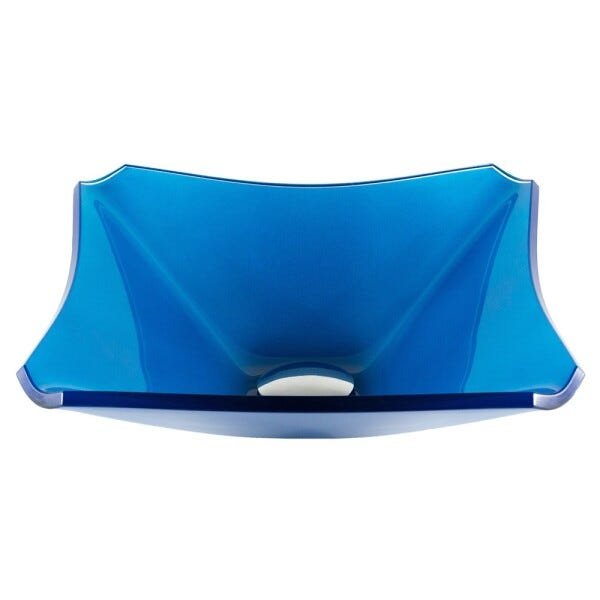 Cuba para Banheiro de Vidro Retrô 30 Cm - Azul - 1