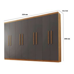 Guarda Roupa Casal Hera 8 Portas e 4 Gavetas Rufato - 4