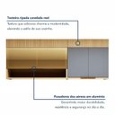 Ver imagem 6 de Cozinha Completa Modulada 4 Peças 7 Portas 3 Gavetas 100% MDF Realeza Premium Cinza/Carvalho/Titânio