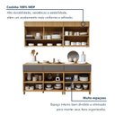 Ver mais imagens de Cozinha Completa Modulada 4 Peças 7 Portas 3 Gavetas 100% MDF Realeza Premium Cinza/Carvalho/Titânio