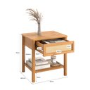 Ver imagem 3 de Mesa de Cabeceira Rattan 1 Gaveta 1 Nicho Madeira Freijó Cefira Idimex