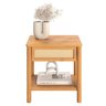 Mesa de Cabeceira Rattan 1 Gaveta 1 Nicho Madeira Freijó Cefira  Idimex - 11