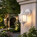 Ver imagem 2 de Arandela Luminária Fechada Branca Parede 36,5cm E27 Dital Bivolt Heritage Externo Interno Jardim