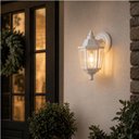 Ver imagem 4 de Arandela Luminária Fechada Branca Parede 36,5cm E27 Dital Bivolt Heritage Externo Interno Jardim