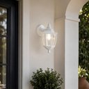 Ver imagem 6 de Arandela Luminária Fechada Branca Parede 36,5cm E27 Dital Bivolt Heritage Externo Interno Jardim