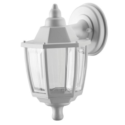 Arandela Luminária Fechada Branca Parede 36,5cm E27 Dital Bivolt Heritage Externo Interno Jardim