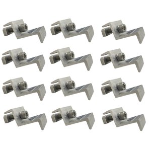 Kit 12 Grampo Painel Placa Solar Presilha Fixador Terminal Universal