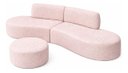Ver imagem 5 de Sofá e Puff Orgânico Virginia 200cm Sala Bouclé: Rose