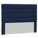 Ver imagem 1 de Cabeceira Queen Estofada Berlim Suede Azul Marinho -M&F Decor