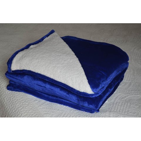 Cobertor Sherpa Mink Parahyba Azul Royal