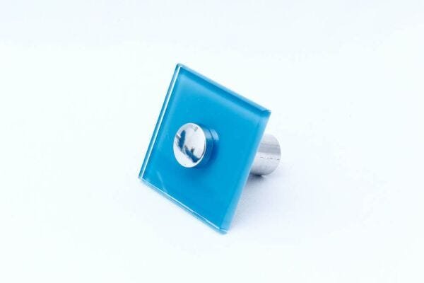 Kit Banheiro e Acessórios Em Vidro 8 Mm - Azul Claro Reto - 6