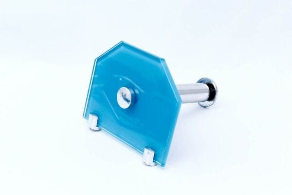 Kit Banheiro e Acessórios Em Vidro 8 Mm - Azul Claro Reto - 5