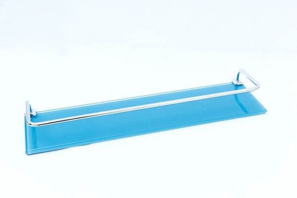 Kit Banheiro e Acessórios Em Vidro 8 Mm - Azul Claro Reto - 4