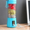 Ver imagem 4 de Mini Liquidificador Portátil Recarregável 6 Lâminas Azul