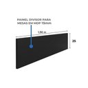 Ver imagem 3 de Mesa Estação de Trabalho Dupla 1,50x1,35m 02 Lugares s/Gavetas c/Ponto de Tomada Nogal Sevilha/Preto