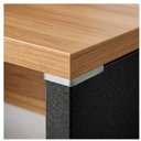 Ver imagem 7 de Mesa Estação de Trabalho Dupla 1,50x1,35m 02 Lugares s/Gavetas c/Ponto de Tomada Nogal Sevilha/Preto