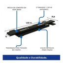Ver imagem 6 de Mesa Estação de Trabalho Dupla 1,50x1,35m 02 Lugares s/Gavetas c/Ponto de Tomada Nogal Sevilha/Preto
