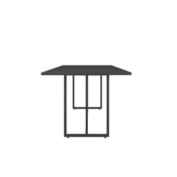 Kit 04 Cadeiras Eiffel Preto e 01 Mesa de Jantar 04 Lugares Jade 90 cm Preto Base Metálica Industria - 3