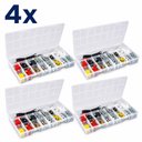 Ver imagem 1 de Kit 4 Caixa Organizadora 17 Divisorias Estojo Multiuso Porta Joias Transparente Maleta Pesca Pecas P