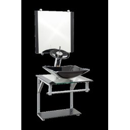 Gabinete Com Cuba Para Banheiro De Vidro 40cm - Cores - Preto - Madri 40x40 - 2 Gabinete Com Cuba Para Banheiro De Vidro 40cm - Cores - Preto - Madri 40x40 - 2