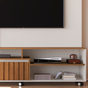 Ver imagem 4 de Home Theater para Tv de até 55 Polegadas Uma Gaveta Duas Prateleiras Havana - Giga Móveis:off White/