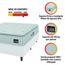 Ver imagem 5 de Cama Box Queen Colchão Espuma D33 Pillow Top Van Gogh 158x198x62cm Hellen