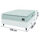 Ver imagem 4 de Cama Box Queen Colchão Espuma D33 Pillow Top Van Gogh 158x198x62cm Hellen