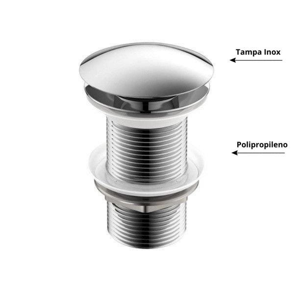 Kit Banheiro Cuba de Vidro Retrô 38 cm + Torneira Cascata + Válvula - Rosa - 4