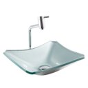 Ver imagem 3 de Kit Banheiro Cuba de Vidro Retrô 38 cm + Torneira Link + Válvula - Prata