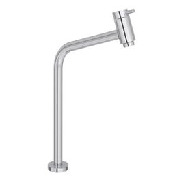 Kit Banheiro Cuba de Vidro Redonda 30 cm + Torneira Link + Válvula - Prata - 5