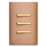 Conjunto Interruptor Triplo (1 Simples + 2 Paralelos) com Suporte 4x2 - Dicompel Novara Ouro Rose Go - 1