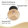 2 Luminária Fibra Natural Bambu Artesanal Plafon Boho Nat97 - 4