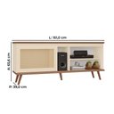 Ver imagem 2 de Rack Camille 100% Mdf Tuboarte 1 Porta 3 Nichos e Pés Estilo Retrô