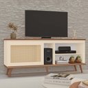 Ver imagem 1 de Rack Camille 100% Mdf Tuboarte 1 Porta 3 Nichos e Pés Estilo Retrô