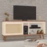 Rack Camille 100% Mdf Tuboarte 1 Porta 3 Nichos e Pés Estilo Retrô - 1