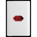 Ver imagem 1 de Conjunto Tomada 20A Horizontal com Suporte Vermelho 4x2 - Dicompel Novara Branco Cromado - Dnv1200/44Vmcr