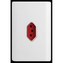 Ver imagem 1 de Conjunto Tomada 10A Vertical com Suporte Vermelho 4x2 - Dicompel Novara Branco Cromado - Dnv1200/45Vmcr