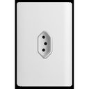 Ver imagem 1 de Conjunto Tomada 20A Vertical com Suporte 4x2 - Dicompel Novara Branco Cromado - Dnv1200/13Brcr