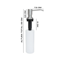 Ver imagem 2 de Dosador Detergente Embutir Bancada Pia Redondo Inox Polido